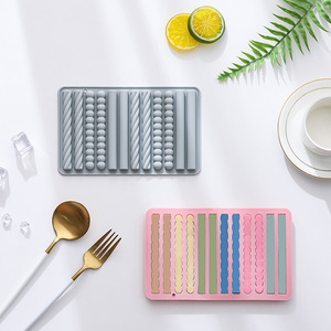 Moule <span class=keywords><strong>de</strong></span> cuisson en silicone <span class=keywords><strong>de</strong></span> qualité alimentaire à 12 cavités 3D en forme <span class=keywords><strong>de</strong></span> longue <span class=keywords><strong>bande</strong></span>, pour gâteaux, DIY, aromathérapie, résine, plâtre, ornements faits à la main, compatible four - Product Image 4
