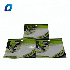 Emballage en plastique souple personnalisé avec fenêtre transparente en PET et nylon composite, fermeture éclair, durable, pour appâts <span class=keywords><strong>de</strong></span> pêche, leurres <span class=keywords><strong>de</strong></span> pêche, sac en mylar - Product Image 1