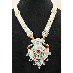 Collar Étnico de Lujo con Colgante Rani Haar, Diseño Geométrico con Engaste de Bisel, Joyería para Uso Diario, Regalo de Boda para Mujer - Product Image 4