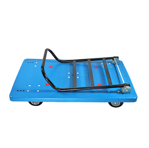 लोकप्रिय एल-आकार के हैंडल लोडिंग परिवहन ट्रॉली गाड़ी फोल्डेबल प्लास्टिक प्लेटफॉर्म ट्रक औद्योगिक के लिए डोली हैंड ट्रॉली - Product Image 2