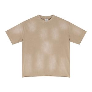 Camiseta de punto de manga corta de color sólido con LOGO personalizado, estilo hip hop, para hombre, 100% algodón, suave, transpirable, estilo urbano. - Product Image 4