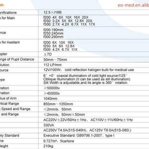 Microscope chirurgical pour la chirurgie orthopédique et des mains, équipé de trois objectifs différents EOM-T4 - Product Image 6
