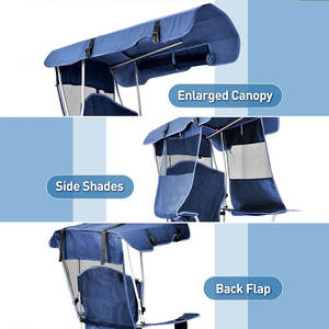 حقيبة ظهر محمولة من الألمنيوم عالية الجودة من Bestex مع مظلة ، كرسي تخييم قابل للطي مخصص في الهواء الطلق مع مظلة - Product Image 3