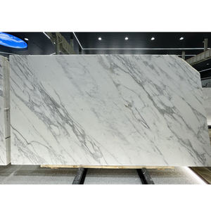 Losa de mármol blanco Calacatta de lujo brillante, Impresión de <span class=keywords><strong>Roma</strong></span>, patrón de red de oro marrón, losa de mármol para suelo de pared - Product Image 6