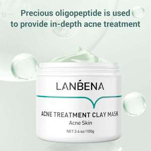 Masque facial <span class=keywords><strong>LANBENA</strong></span> Mud Traitement de l'acné Masque facial anti-acné, bouton, rétrécissement des pores de la peau, nettoyage en profondeur - Product Image 2
