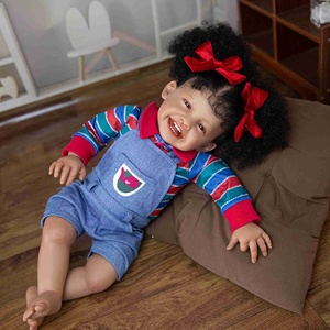 Full Body Poupe Newborn Realistic Boneca Bebe African <strong>Real</strong> Life <strong>Like</strong> Original Black Reborn <strong>Dolls</strong> - Product Image 1