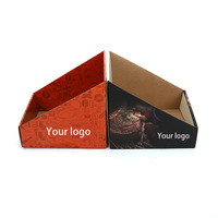 Étalage de comptoir en carton pour magasin de détail, présentoir de supermarché, boîte d'affichage en carton ondulé pliable