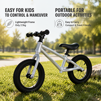 Vélo d'équilibre pour enfants en acier au carbone, prix d'usine en gros, trottinette d'équilibre légère sans pédales pour garçons et filles de 2 à 6 ans