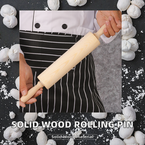 Large Solid Wood Eco-Friendly <b>Rolling</b> <b>Pin</b> Carved Dumplings Baking Biscuit Dough Point Hammer - Product Image 2
