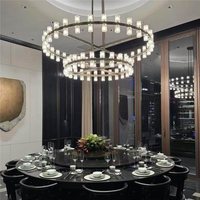 Nouveau produit OEM/ODM : Lustre long en cristal LED personnalisé pour hall d'hôtel, villa, salon, décoration de grands projets