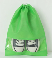 Sacs de rangement pour chaussures pliables imperméables portables de voyage avec cordon de serrage en tissu non tissé anti-poussière pour vêtements et garde-robe
