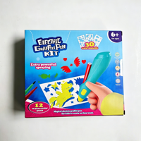 Kit de marqueurs aérographe lavables, ensemble de bricolage pour projets artistiques avec kit de pulvérisation aérographe pour enfants