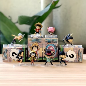 Figurine <span class=keywords><strong>Anime</strong></span> PVC Boîte Mystère 8 Pièces Mini Poses Dynamiques de Combat Luffy Zoro Japon Distributeur Automatique Magasin de Détail Vente en Gros Cadeau Étudiant - Product Image 2