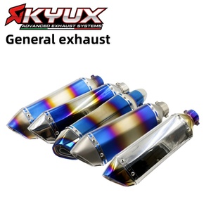 Tubo de escape de 51mm para motocicleta de acero inoxidable con DB Killer azul para Honda X11 X4 m109r <span class=keywords><strong>er6n</strong></span> sistema de escape de motocicleta - Product Image 1