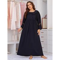 Robe de nuit grande taille personnalisée OEM pour femme, manches longues, boutonnée sur le devant, 100 % viscose, confortable pour la maison, pour les vendeurs