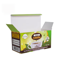 Emballages personnalisés pour thé énergétique à l'hibiscus biologique, impression quadricolore, gaufrage, laminage mat, matériaux recyclés