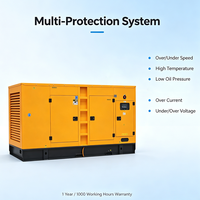 Générateur diesel silencieux 160 kW 200 kVA, alternateur sans balais tout cuivre, canopy insonorisé, groupe électrogène pour alimentation de secours industrielle CE