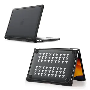 适用于MacBook Touch Bar 13/Pro 13 2020 2022硬盒A2289 A2251 A2338防刮擦透明TPU保险杠塑料坚固笔记本电脑盖