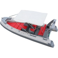 Remos inflables Hypalon con motor fueraborda, CE, 17 pies, 5,2 m, costilla deportiva, pesca