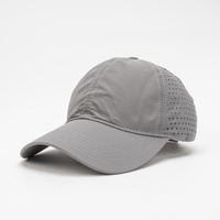 Casquette de baseball en polyester perforé découpé au laser, légère et respirante, avec logo personnalisé, réglable, pour sports de plein air, course à pied, golf, protection solaire