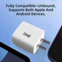 Adaptador de Pared USB C de 20W con Certificación ETL de EE. UU. al por Mayor, Cargador Tipo C para iPhone, Samsung y Android
