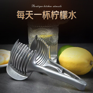 Aluminum Alloy Lemon Slicer 18.5cm With Handle Fruit Divider Tomato Cutter <b>Dicing</b> Tool - Product Image 5