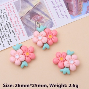 मिनी सिम्युलेटेड फूल रेसिन मोल्ड्स काले घोड़े के आकर्षण फोन मामले प्यारे राल फूल सजावट - Product Image 5