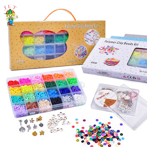 Kit de fabrication de bracelets en perles Heishi multicolores en argile et porcelaine, marque JLT, modèle fait main JLT-p009 Zhejiang, best-seller - Product Image 2