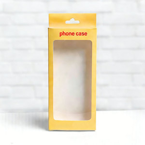 Boîte pliante en papier pour produits électroniques avec impression personnalisée de marque privée, boîte suspendue avec fenêtre en PVC transparent pour étui de téléphone - Product Image 4