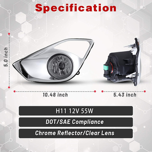 Phụ tùng ô tô Sương Mù Ánh sáng lái xe đèn cho TOYOTA <span class=keywords><strong>Avalon</strong></span> 2013 2014 2015 foglight 12V với chuyển đổi dây ABS Chrome lưới tản nhiệt Bìa - Product Image 6