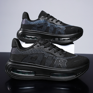 Sneakers de sport respirantes et confortables <span class=keywords><strong>avec</strong></span> logo de marque personnalisable, dessus en tricot blanc et semelle intégrale <span class=keywords><strong>avec</strong></span> coussin d'air pour la course et la marche - Product Image 6