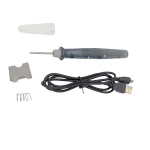 Zakformaat Usb Oplaadbare Soldeerbout Met Stand Draagbare Usb Soldeerbout Pen 5V 8W Mini Tip Knop schakelaar Elektrische