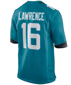 Maillot de football des Jaguars de Jacksonville Thomas JR # 7 Hunter # 12 Lawrence # 16 maillots de sport cousus pour hommes, uniforme de match des Jaguars - Product Image 2