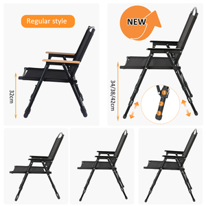 Chaise de camping pliable compacte réglable de haute qualité avec cadre en aluminium personnalisé pour l'extérieur - Product Image 4