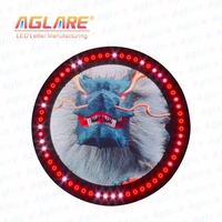 Écran LED rond personnalisé Aglare, écran LED rond à double face simple, P2.5 P3 P4 P5
