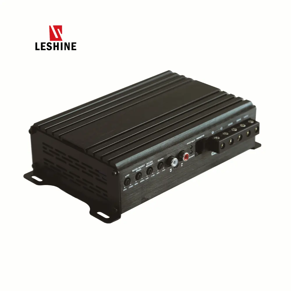 Leshine K100.4 الجملة عالية الجودة مجموعة كاملة تخصيص 100W البسيطة الفئة d مضخم الصوت للسيارة 4 قناة مضخمات الصوت للسيارة