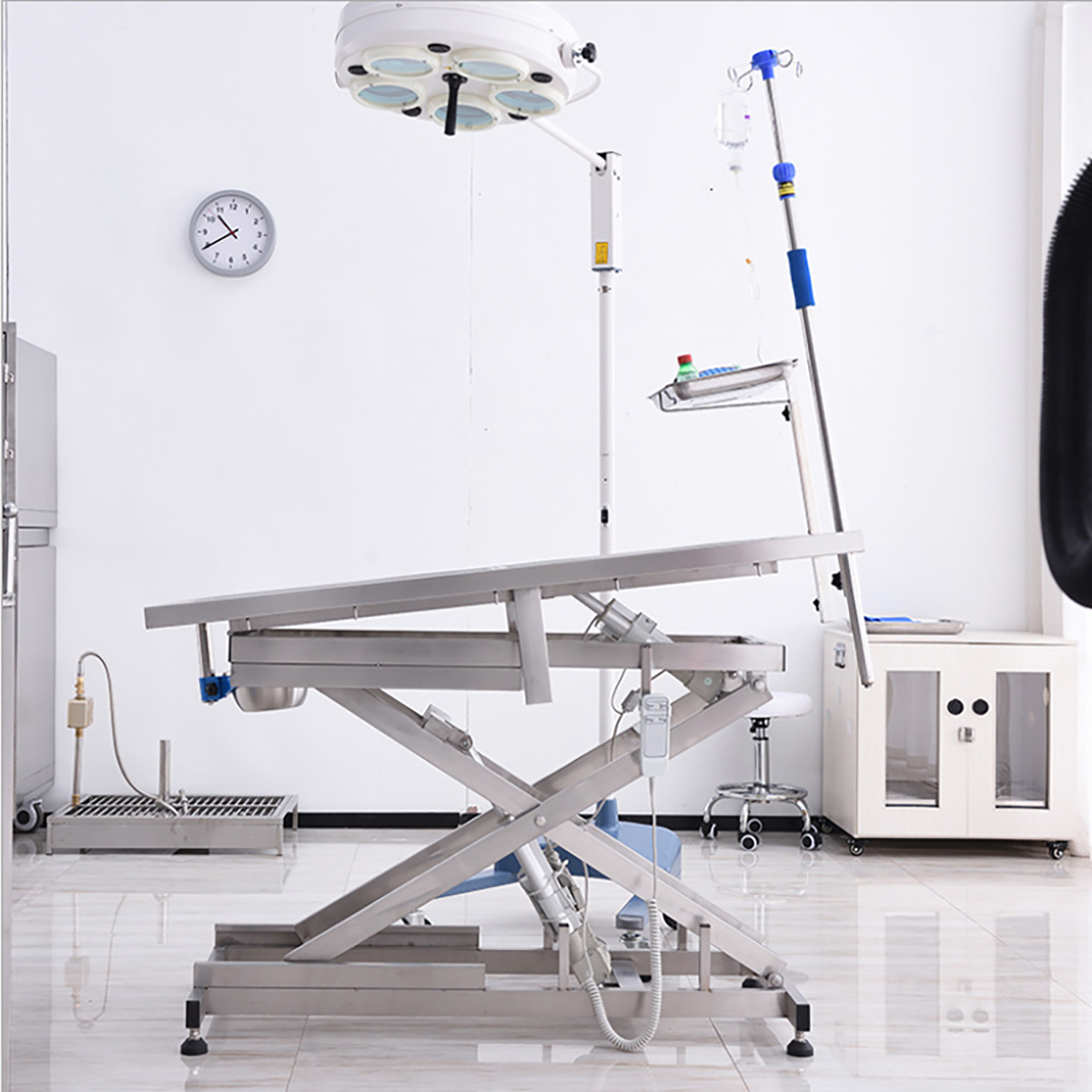 Mesa de operaciones quirúrgica de acero inoxidable médica de veterinaria para animales domésticos elevadora eléctrica de clínica veterinaria Vet