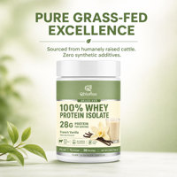 Poudre de protéines de lactosérum Qbioflex en marque privée, isolat sans gluten pour la croissance musculaire, suppléments, isolat de protéines de lactosérum