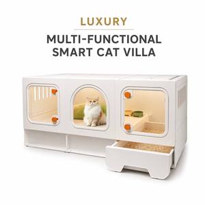 Gabbia per Gatti Modulare OEM ODM con Logo Personalizzato, Stile Legno, Villa Pieghevole per Gatti, Colore Personalizzato per Marchi di Animali Domestici, <span class=keywords><strong>Vendita</strong></span> all'Ingrosso - Product Image 2