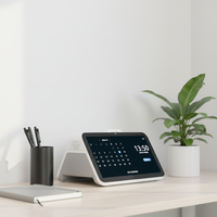 Dispositif de traduction OLED à double écran de bureau - Traducteur linguistique en temps réel tout-en-un, construction en alliage d'aluminium, système d'exploitation Android 24/7