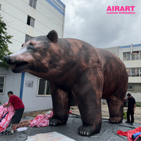 Ours brun gonflable géant réaliste, imprimé numériquement sur mesure, modèle d'animal sauvage gonflable pour la décoration de zoos, parcs, événements et expositions