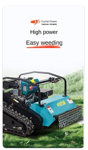 Industrial Grade 196cc <b>Remote</b> <b>Control</b> Lawn <b>Mower</b> With Tea Mountain <b>Track</b> & Engine Fruit Grass Crusher Ymn21 4-stro - Product Image 4