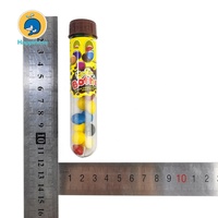 Chocolat haricots dessin animé dragée chocolat dans tube à essai