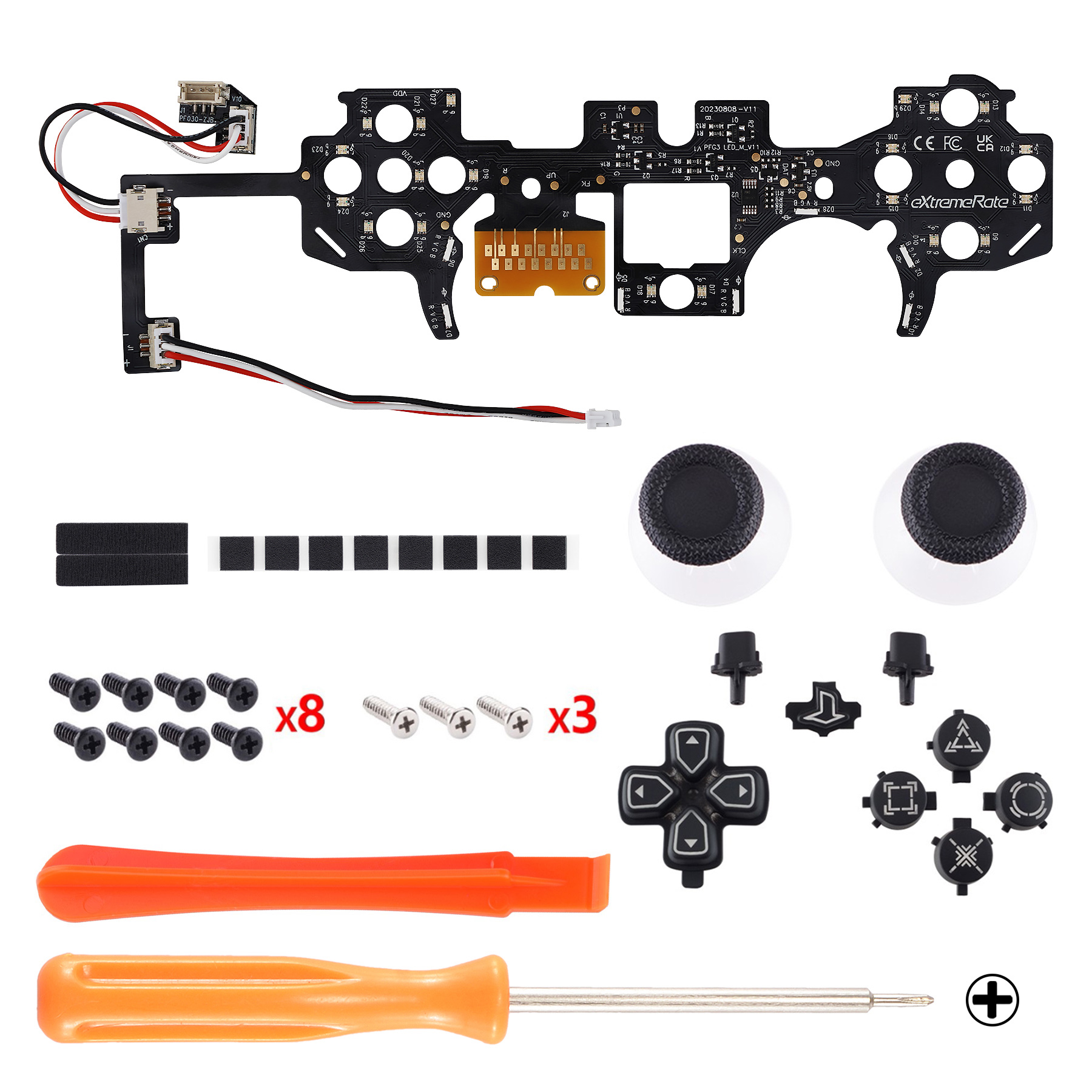 Kit LED con Botón Negro PFLED02G3