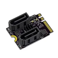 Adaptateur M.2 vers SATA3.0, clé A+E, carte d'extension, convertisseur pour SSD/HDD, stockage de données pour serveur PC, NVR, DVR