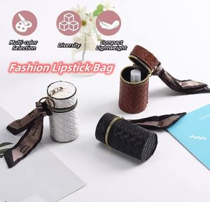 Chapstick <strong>Holder</strong> Keychain Lip Balm Case Chain Ring Clip Home Car Keys Accessories for Women Wallet Earphone Key Storage BagS - Product Image 4