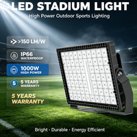 Garantie de 5 ans 1000W module unique projecteur LED blanc chaud lumières de stade de cricket moulage sous pression en aluminium IP65 notation ROHS