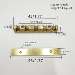 Clavijas de Afinación de Bronce, Clavijeros Superiores de Cobre Puro para <span class=keywords><strong>Bajo</strong></span> Eléctrico de <span class=keywords><strong>5</strong></span> <span class=keywords><strong>Cuerdas</strong></span>, Accesorios para <span class=keywords><strong>Bajo</strong></span> Eléctrico - Product Image 2