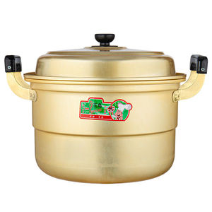 Yellow Aluminum <b>Steamer</b> Double Layer Large Capacity Household Commercial Gas Powered Pot - Product Image 2