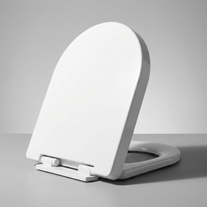 OUNASI <span class=keywords><strong>Tapa</strong></span> de Inodoro Moderna de Plástico PP, Cerrada y Alargada, para Hotel, Baño, Color Blanco, Antideslizante - Product Image 1